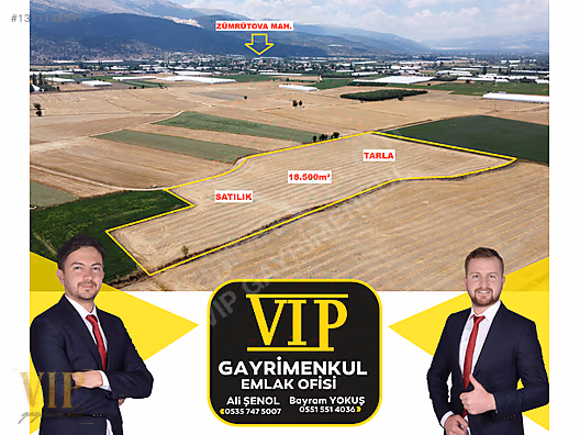 VİP GAYRİMENKUL'den ZÜMRÜTOVA MAH. 18.500m² TARLA - ANTALYA ELMALI fotoğraf 7