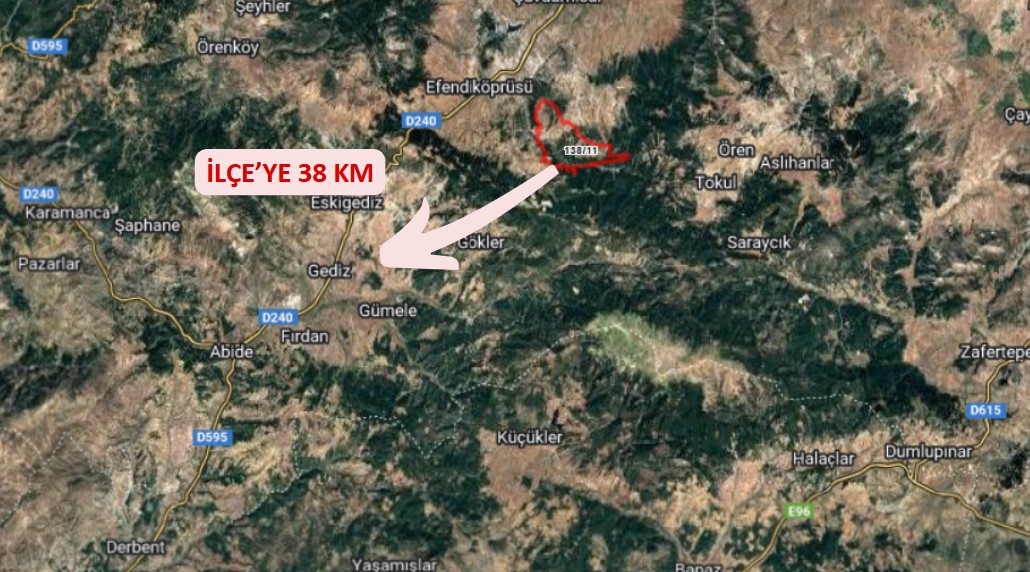 KÜTAHYA GEDİZ YAĞMURLAR KÖYÜNDE 1.688 M² TARLA SATILIKTIR - KÜTAHYA GEDİZ fotoğraf 7