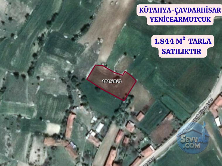 KÜTAHYA ÇAVDARHİSAR YENİCEARMUTCUK  KÖYÜNDE  1.844  M²  TARLA  SATILIKTIR - KÜTAHYA ÇAVDARHİSAR fotoğraf 2