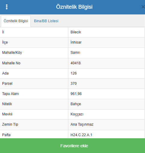 BİLECİK İNHİSAR SAMRI KÖYÜ’NDE 961 M² BAHÇE SATILIKTIR - BİLECİK İNHİSAR fotoğraf 7