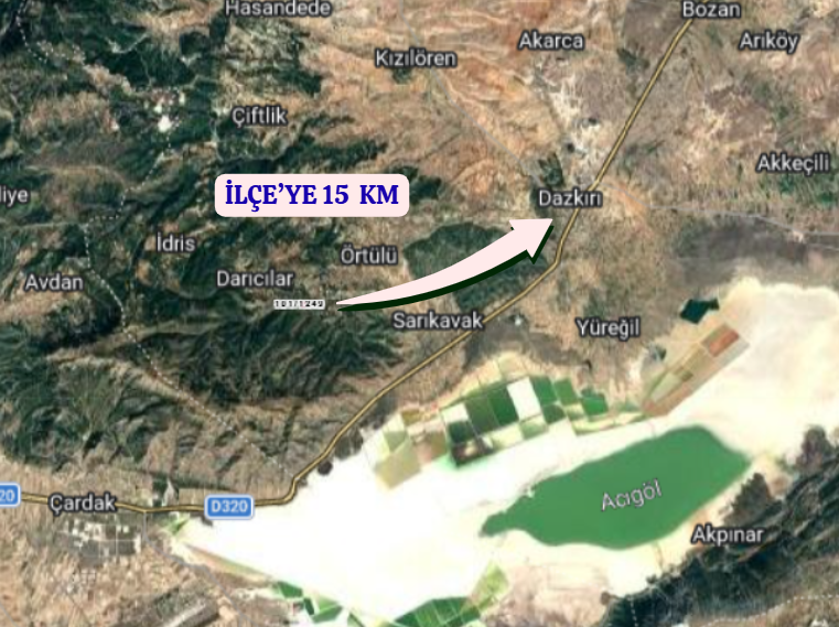 AFYONKARAHİSAR DAZKIRI DARICILAR    KÖYÜNDE 1.789  M² TARLA  SATILIKTIR - AFYONKARAHİSAR DAZKIRI fotoğraf 5