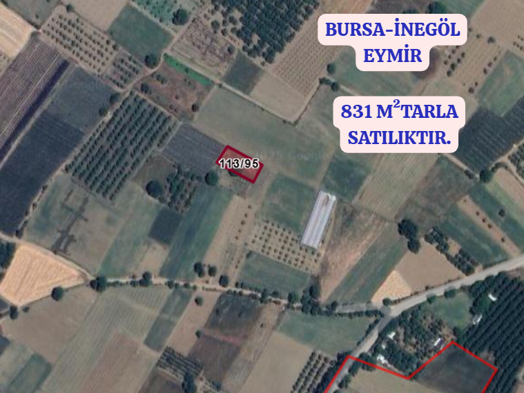 BURSA İNEGÖL EYMİR   KÖYÜNDE 831  M² TARLA  SATILIKTIR - BURSA İNEGÖL fotoğraf 2