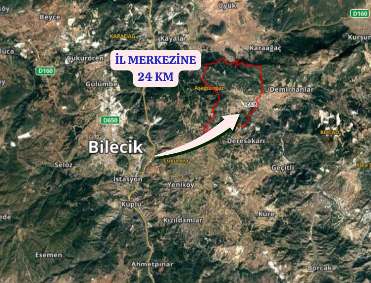 BİLECİK MERKEZ SELBÜKÜ KÖYÜNDE 4.917 M²  TARLA SATILIKTIR - BİLECİK MERKEZ fotoğraf 5