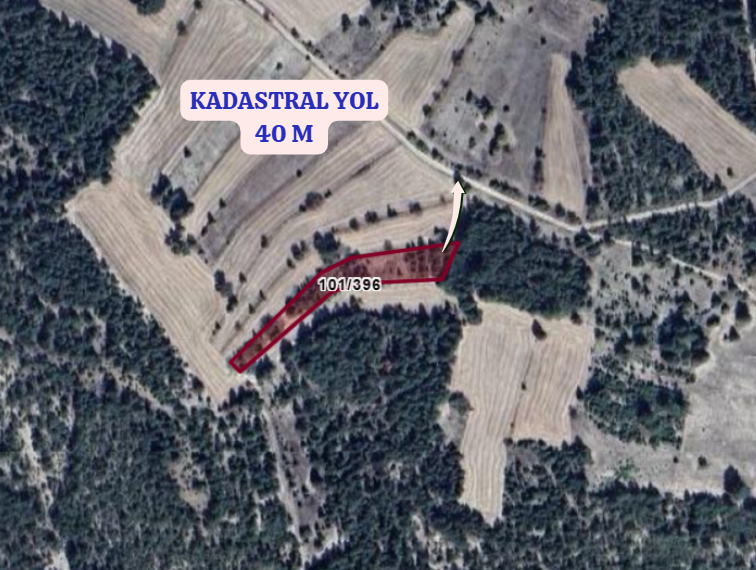 KÜTAHYA EMET FATİH/ÇERTE  KÖYÜNDE 2.696  M²  TARLA  SATILIKTIR  - KÜTAHYA EMET fotoğraf 3