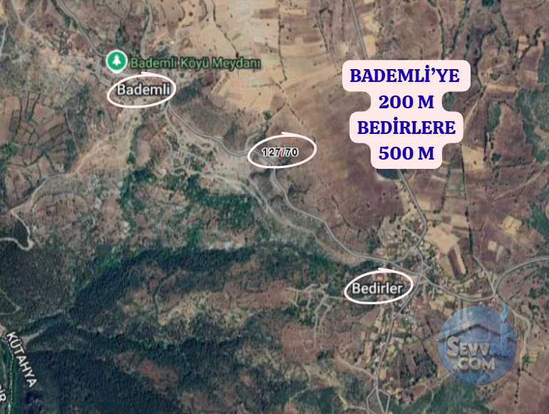 KÜTAHYA SİMAV BEDİRLER  KÖYÜNDE 86 M²  TARLA  SATILIKTIR - KÜTAHYA SİMAV fotoğraf 4