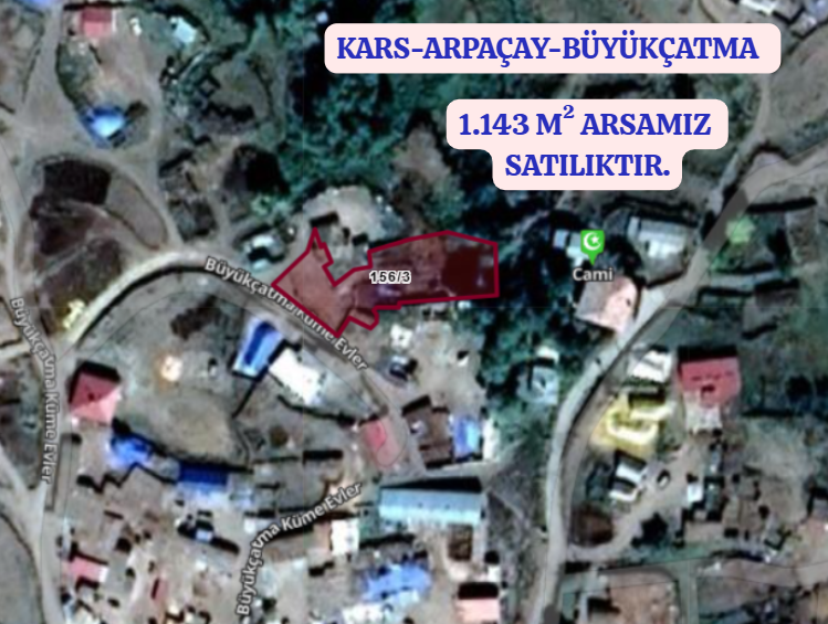 KARS ARPAÇAY BÜYÜKÇATMA  KÖYÜNDE 1.143 M²  ARSAMIZ  SATILIKTIR - KARS ARPAÇAY fotoğraf 2