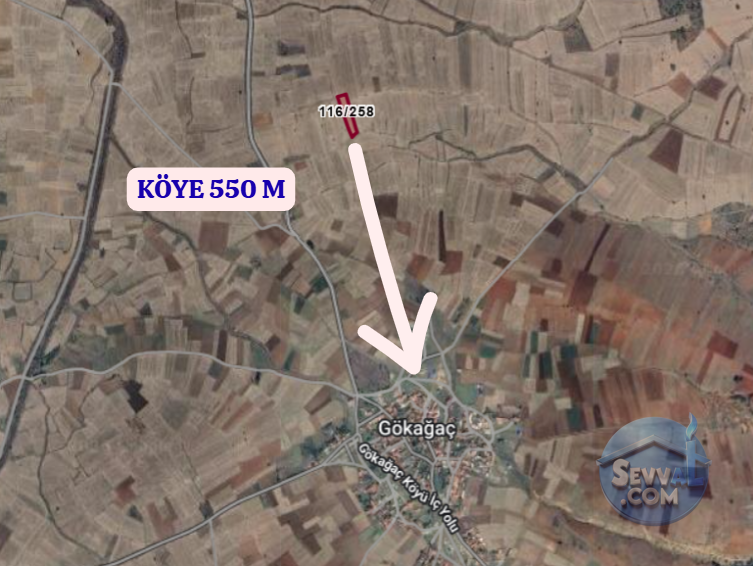 KÜTAHYA ÇAVDARHİSAR GÖKAĞAÇ  KÖYÜNDE  2.870 M²  TARLA SATILIKTIR - KÜTAHYA ÇAVDARHİSAR fotoğraf 4