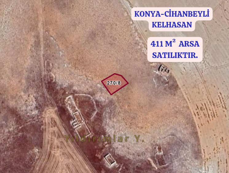 KONYA CİHANBEYLİ KELHASAN  KÖYÜNDE 411  M² ARSA  SATILIKTIR - KONYA CİHANBEYLİ fotoğraf 2