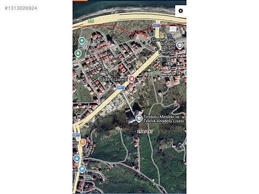 TİREBOLU EMLAKTAN SATILIK 400 M2 İMARLI ARSA - GİRESUN TİREBOLU fotoğraf 3