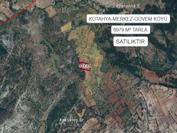 KÜTAHYA MERKEZ GÜVEM KÖYÜ’NDE 8979 M² TARLA SATILIKTIR - KÜTAHYA MERKEZ fotoğraf 2