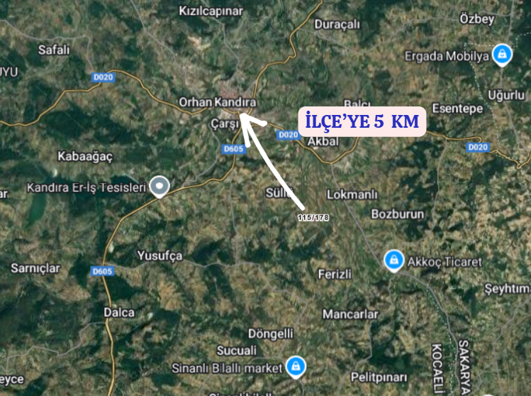 KOCAELİ KANDIRA SÜLLÜ  KÖYÜNDE 794  M² TARLA  SATILIKTIR - KOCAELİ KANDIRA fotoğraf 5