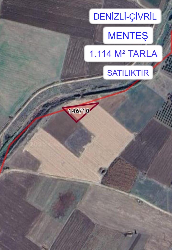 DENİZLİ ÇİVRİL MENTEŞ MAH. 1.114M² TARLA SATILIKTIR - DENİZLİ ÇİVRİL fotoğraf 3