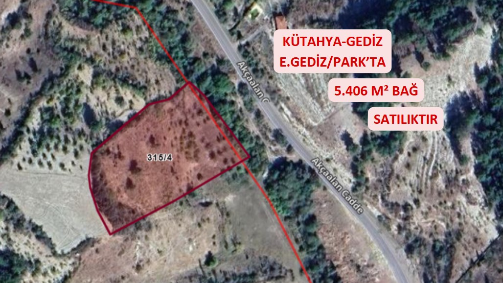 KÜTAHYA GEDİZ E.GEDİZ/PARK 5.406 M² BAĞ SATILIKTIR - KÜTAHYA GEDİZ fotoğraf 2