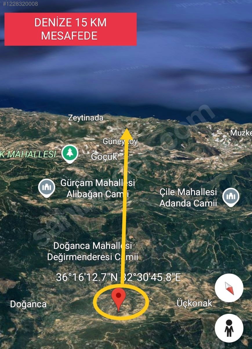 ANTALYA GAZİPAŞA ÜÇKONAK   KÖYÜNDE 333  M² TARLA  SATILIKTIR - ANTALYA GAZİPAŞA fotoğraf 11