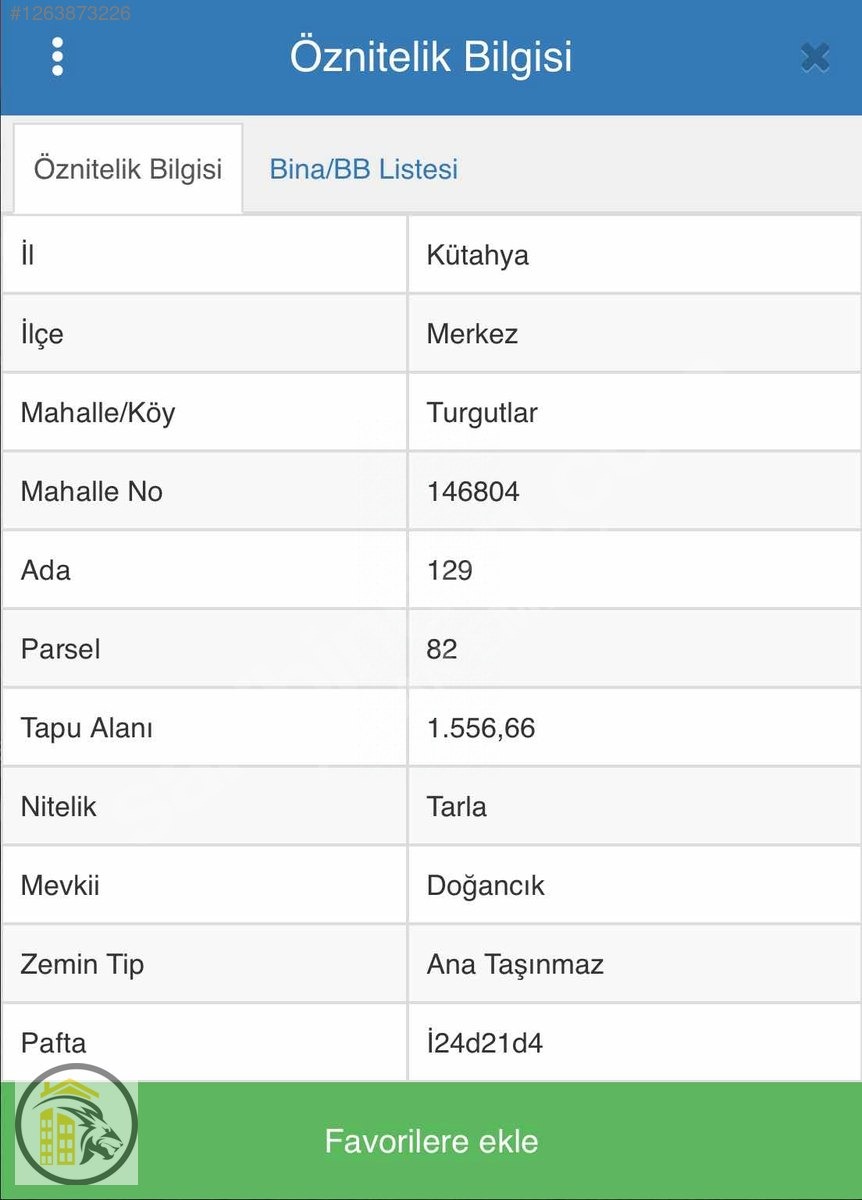 ASLAN EMLAK'TAN SATILIK TURGUTLAR'DA 1556M2 YOL KENARI TARLA - KÜTAHYA MERKEZ fotoğraf 2