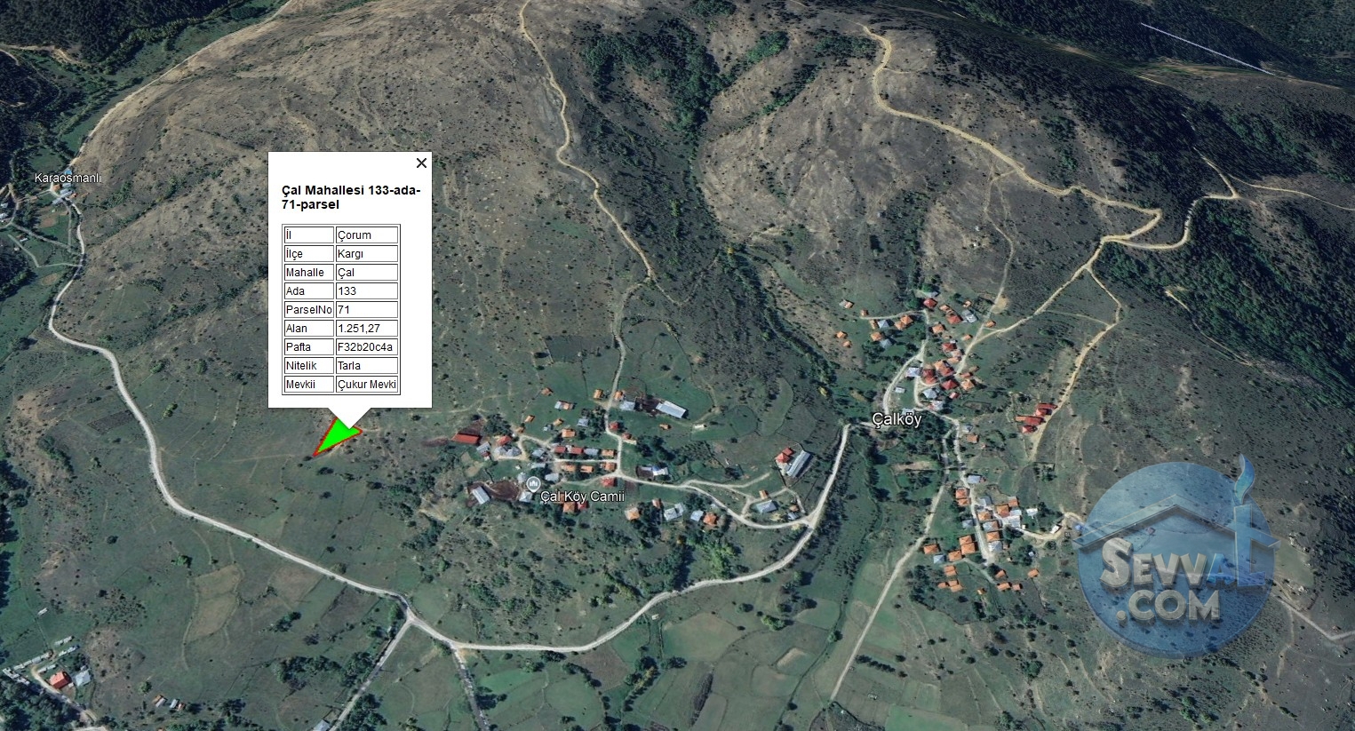ÇORUM KARGI ÇAL KÖYÜNDE 1.251 M² TARLAMIZ SATILIKTIR. - Çorum Kargı fotoğraf 4