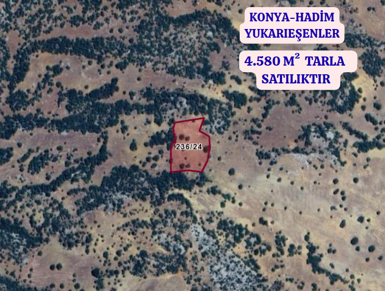 KONYA HADİM YUKARIEŞENLER   KÖYÜNDE 4.580  M²  TARLA SATILIKTIR - KONYA HADİM fotoğraf 2
