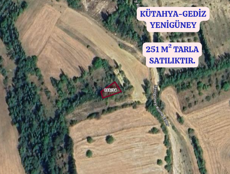 KÜTAHYA GEDİZ YENİGÜNEY  KÖYÜNDE 251 M² TARLA SATILIKTIR - KÜTAHYA GEDİZ fotoğraf 2