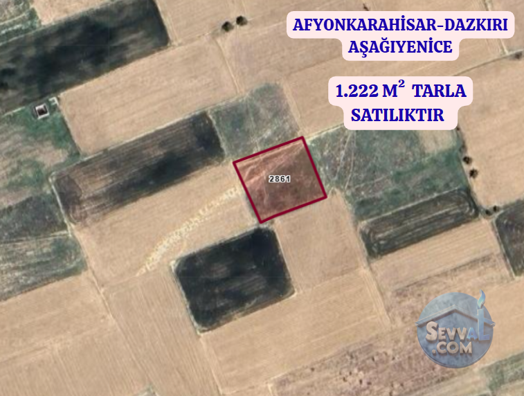 AFYONKARAHİSAR DAZKIRI AŞAĞIYENİCE  KÖYÜNDE 1.222 M²  TARLA  SATILIKTIR - AFYONKARAHİSAR DAZKIRI fotoğraf 2