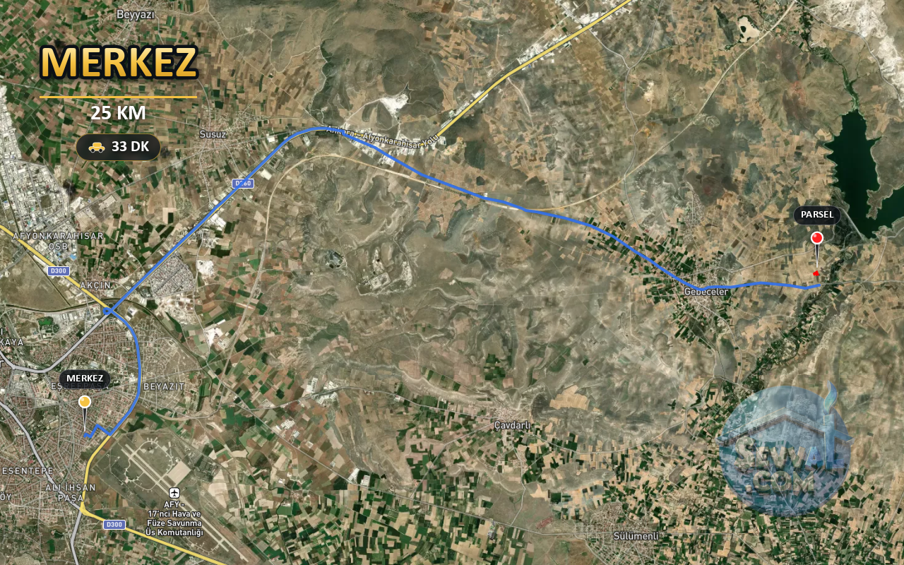 AFYONKARAHİSAR MERKEZ GEBECELER 2.800 m² SATILIK ARSA - AFYONKARAHİSAR MERKEZ fotoğraf 5