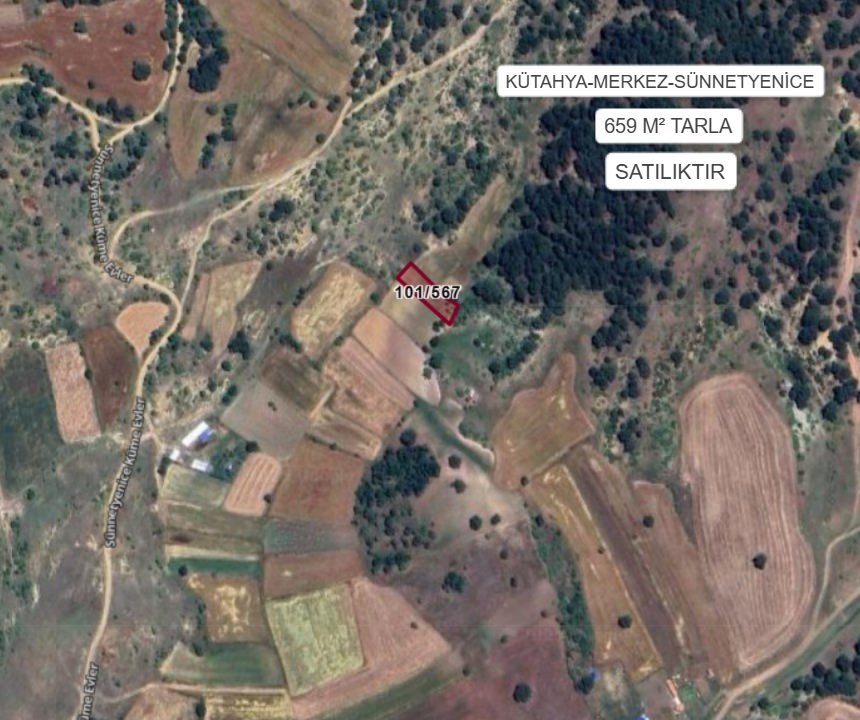 KÜTAHYA MERKEZ SÜNNETYENİCE KÖYÜ ’NDE 659 M² TARLA SATILIKTIR - KÜTAHYA MERKEZ fotoğraf 2