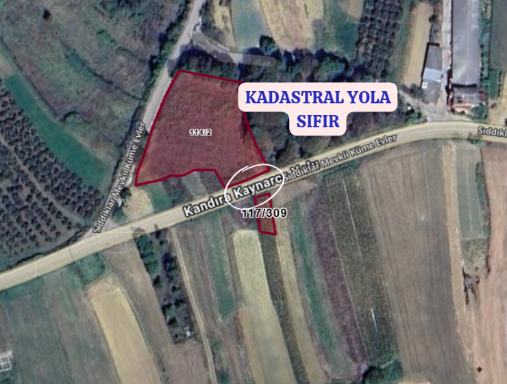 KOCAELİ KANDIRA  BALCI   KÖYÜNDE 172  M²  TARLA  SATILIKTIR - KOCAELİ KANDIRA fotoğraf 3