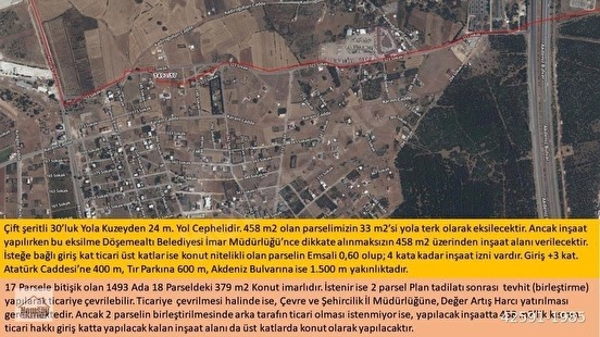 30'luk Yola Cepheli, Köşebaşı, Ayrık Nizam, 0,60 Emsal, Yatırımlık Ticari + Konu - ANTALYA DÖŞEMEALTI fotoğraf 36