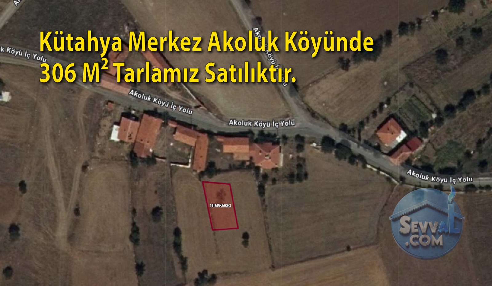 KÜTAHYA MERKEZ AKOLUK KÖYÜNDE 306 M² TARLAMIZ SATILIKTIR. - Kütahya Merkez fotoğraf 10