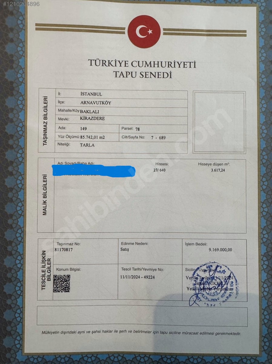 Arnavutköy Baklalı da 3,617 m2 arsa acele edin - İSTANBUL ARNAVUTKÖY fotoğraf 5