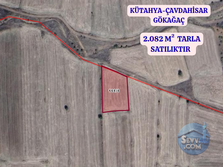 KÜTAHYA ÇAVDARHİSAR GÖKAĞAÇ  KÖYÜNDE  2.082 M²  TARLA SATILIKTIR - KÜTAHYA ÇAVDARHİSAR fotoğraf 2