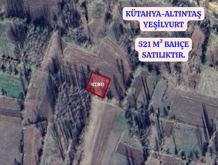 KÜTAHYA ALTINTAŞ YEŞİLYURT  KÖYÜNDE  521  M² BAHÇE SATILIKTIR    - KÜTAHYA ALTINTAŞ fotoğraf 2