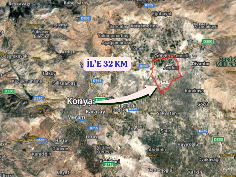 KONYA KARATAY ACIDORT  KÖYÜNDE TARLANIN 5.969 M² Sİ SATILIKTIR - KONYA KARATAY fotoğraf 5