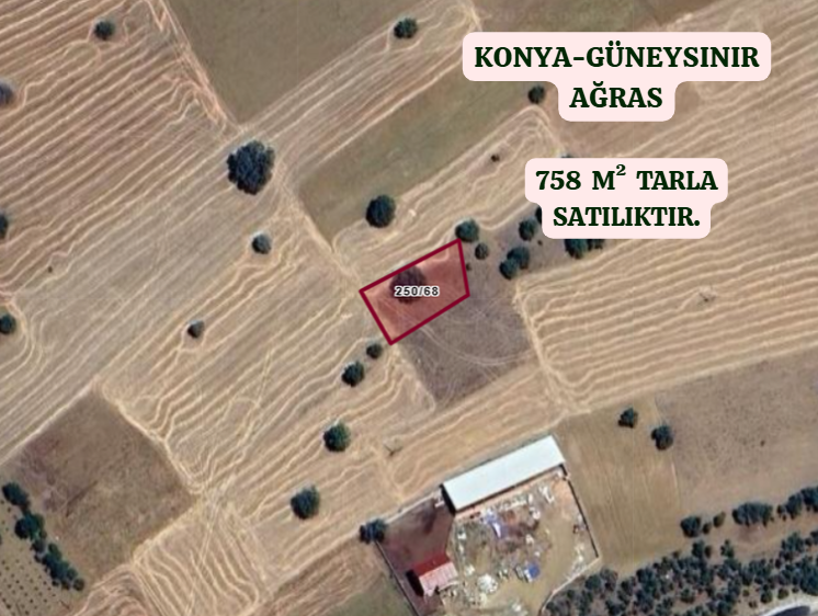 KONYA GÜNEYSINIR AĞRAS  KÖYÜNDE 758  M²  TARLA  SATILIKTIR - KONYA GÜNEYSINIR fotoğraf 2