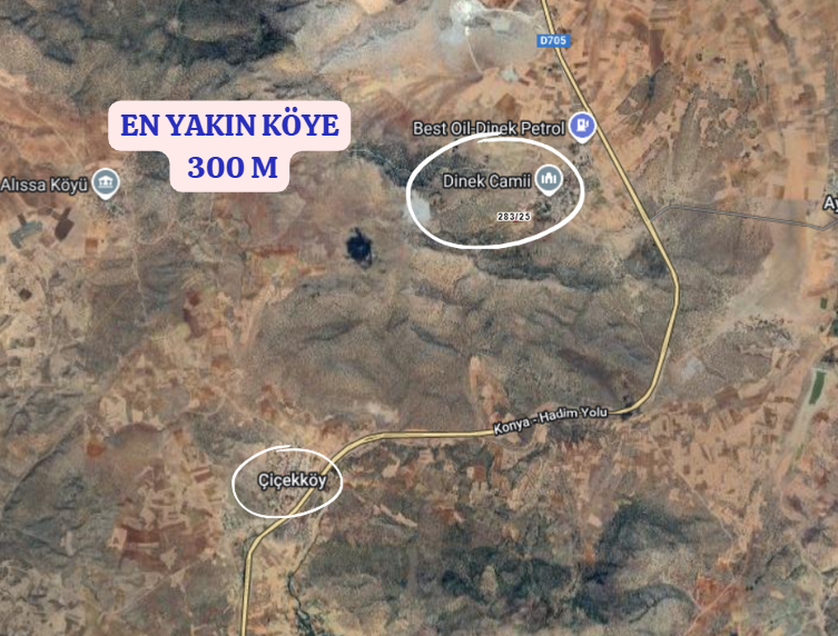KONYA ÇUMRA ÇİÇEK  KÖYÜNDE 1.028  M² TARLA  SATILIKTIR - KONYA ÇUMRA fotoğraf 4