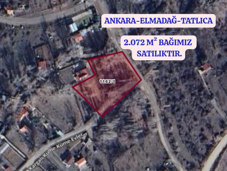 ANKARA ELMADAĞ TATLICA KÖYÜNDE 2.072 M² BAĞIMIZ  SATILIKTIR - ANKARA ELMADAĞ fotoğraf 2