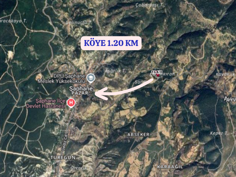 KÜTAHYA ŞAPHANE PAZAR  KÖYÜNDE   4.102 M²  BAHÇE  SATILIKTIR - KÜTAHYA ŞAPHANE fotoğraf 9