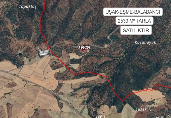 UŞAK EŞME BALABANCI KÖYÜ’NDE 2533 M² TARLA SATILIKTIR - UŞAK EŞME fotoğraf 2