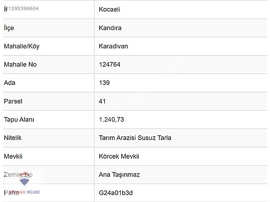 KANDIRA KARADİVAN MAH. 1.240 M2 RESMİ YOLA CEPHELİ TARLA - KOCAELİ KANDIRA fotoğraf 7