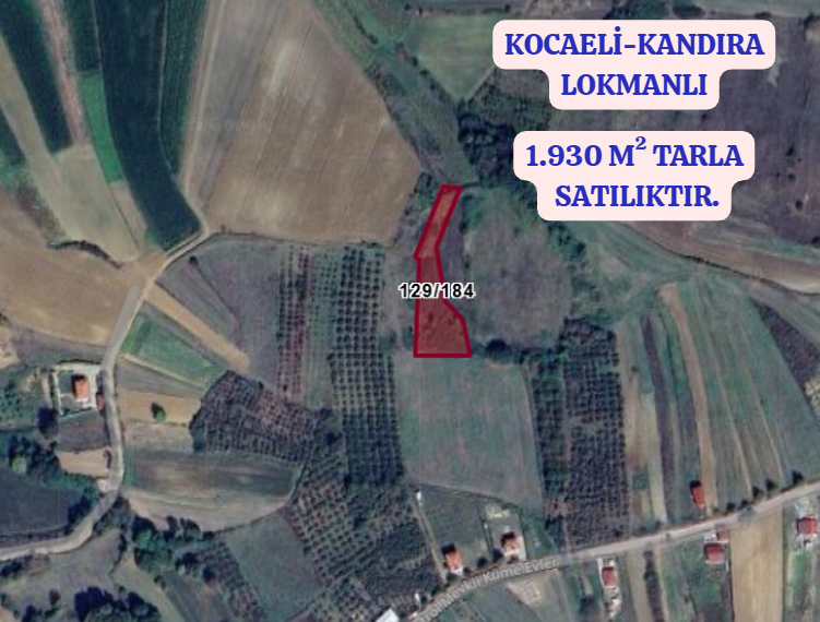 KOCAELİ KANDIRA LOKMANLI   KÖYÜNDE 1.930 M²  TARLA  SATILIKTIR - KOCAELİ KANDIRA fotoğraf 2
