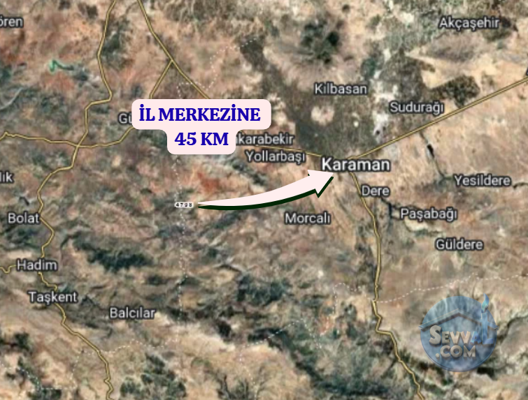 KARAMAN MERKEZ BOZKANDAK  KÖYÜNDE  5.700 M²   BAĞ  SATILIKTIR - KARAMAN MERKEZ fotoğraf 5