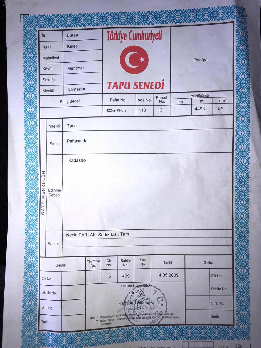 BURSA KELEŞ MENTEŞE 4.493 M² TARLA SATILIKTIR. - BURSA KELES fotoğraf 10