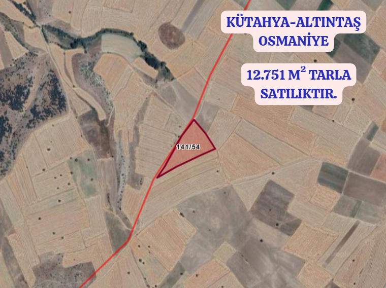 KÜTAHYA ALTINTAŞ OSMANİYE   KÖYÜNDE  12.751 M² TARLA  SATILIKTIR - KÜTAHYA ALTINTAŞ fotoğraf 2