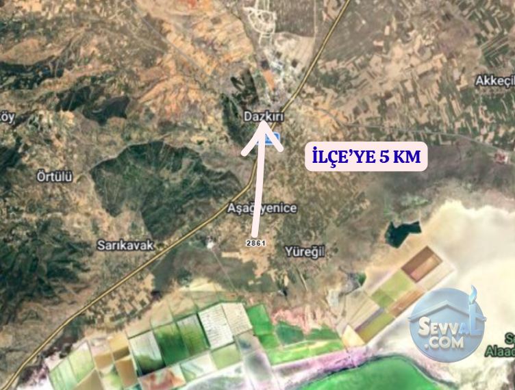 AFYONKARAHİSAR DAZKIRI AŞAĞIYENİCE  KÖYÜNDE 1.222 M²  TARLA  SATILIKTIR - AFYONKARAHİSAR DAZKIRI fotoğraf 5