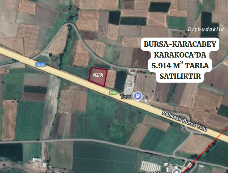 BURSA KARACABEY KARAKOCA 5.914 M²  TARLA SATILIKTIR. - BURSA KARACABEY fotoğraf 2