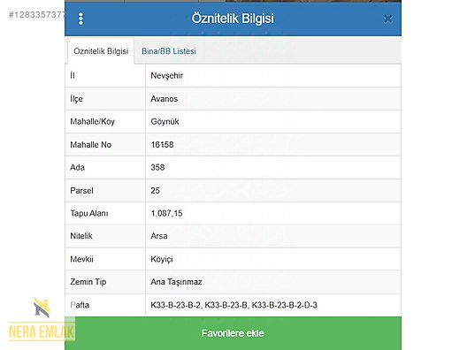 AVANOS İLÇE'YE 11dk. KADASTRO YOL CEPHELİ 2 KAT İMARLI 1.087m2 - NEVŞEHİR AVANOS fotoğraf 11