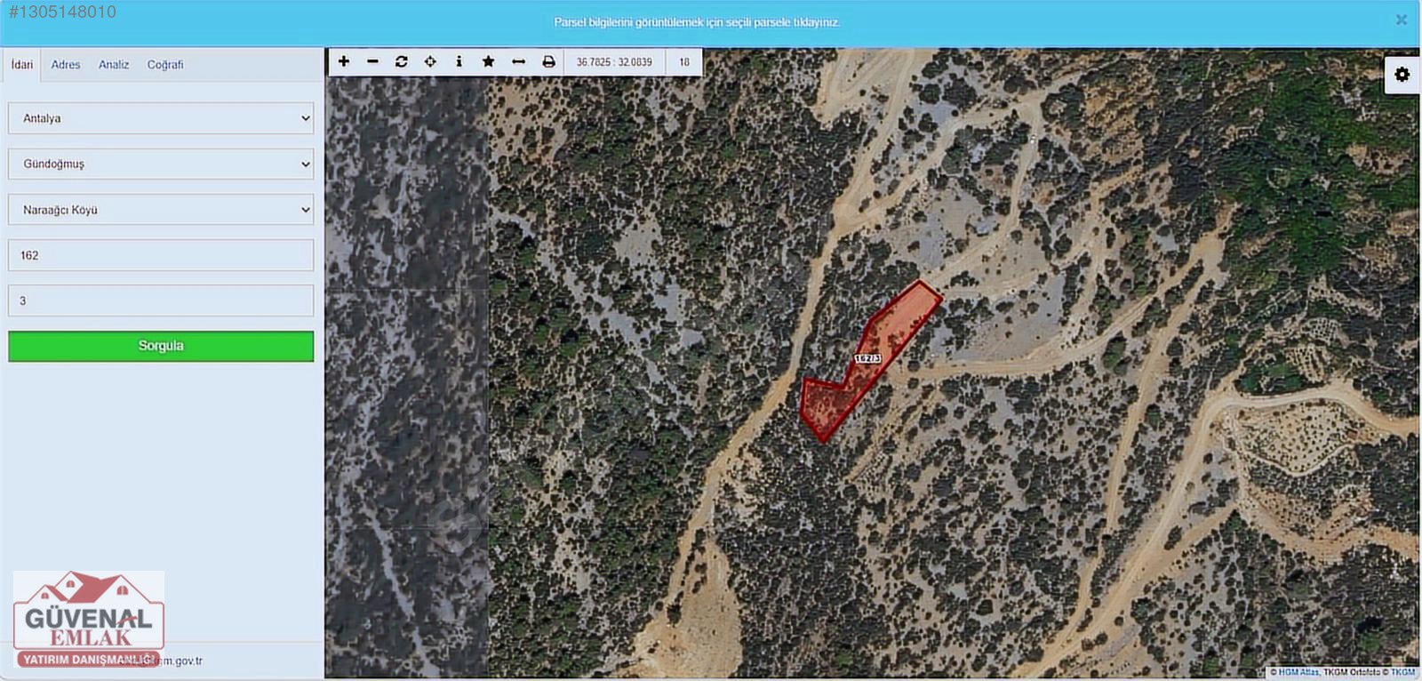 ANTALYA GÜNDOĞMUŞ TEK TAPULU SATILIK ARAZİ - ANTALYA GÜNDOĞMUŞ fotoğraf 11