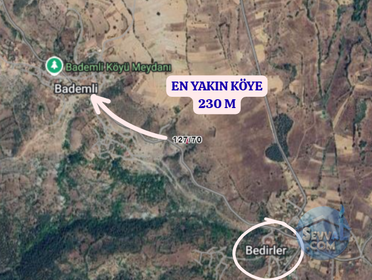 KÜTAHYA SİMAV BEDİRLER  KÖYÜNDE  248 ,86 VE 250 M²  TARLA SATILIKTIR - KÜTAHYA SİMAV fotoğraf 5
