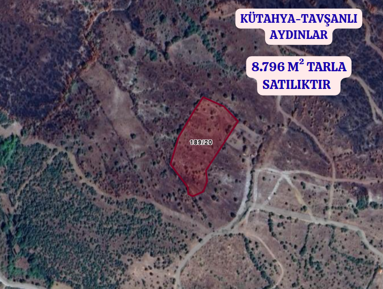 KÜTAHYA TAVŞANLI AYDINLAR  KÖYÜNDE 8.796 M²  TARLA SATILIKTIR - KÜTAHYA TAVŞANLI fotoğraf 2