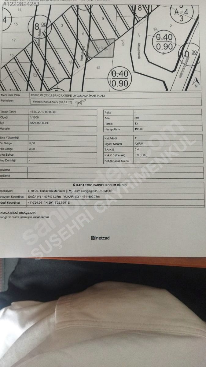 SANCAKTEPE YENİDOĞANDA SATILIK ARSA - İSTANBUL SANCAKTEPE fotoğraf 3