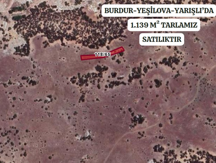 BURDUR YEŞİLOVA YARIŞLI KÖYÜNDE 1139M² TARLAMIZ SATILIKTIR - BURDUR YEŞİLOVA fotoğraf 2